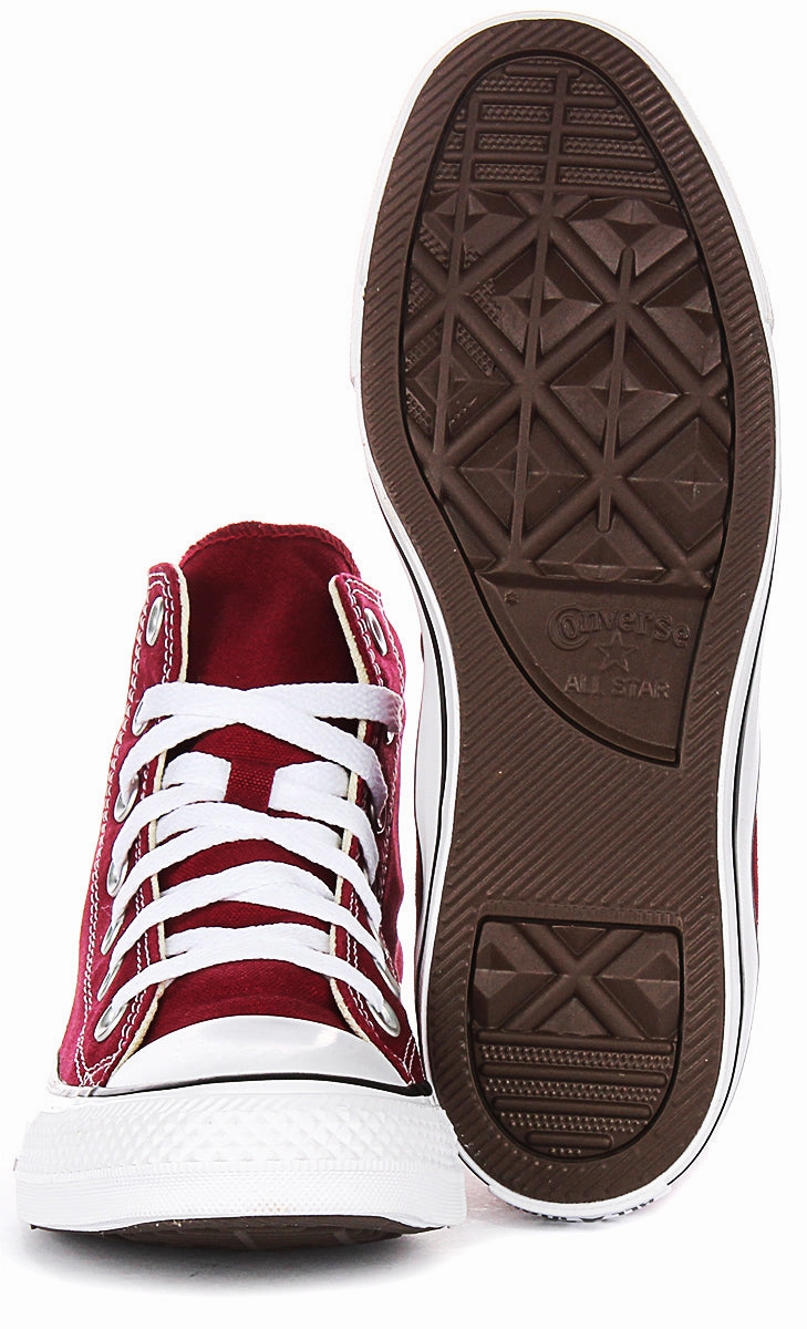Converse All Star Chuck Taylor M9613C In Maroon Hi Tops Active Step-On Glide