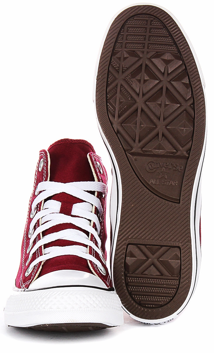 Converse All Star Chuck Taylor M9613C In Maroon Hi Tops Active Step-On Glide