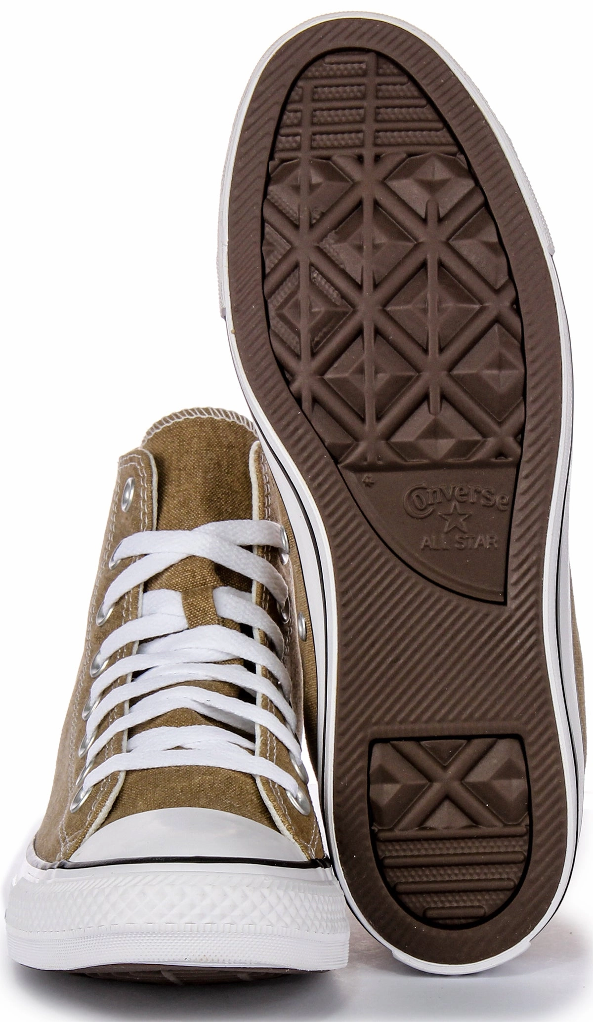 Converse All Star Hi A07456C In Light Brown Washed Travel Step