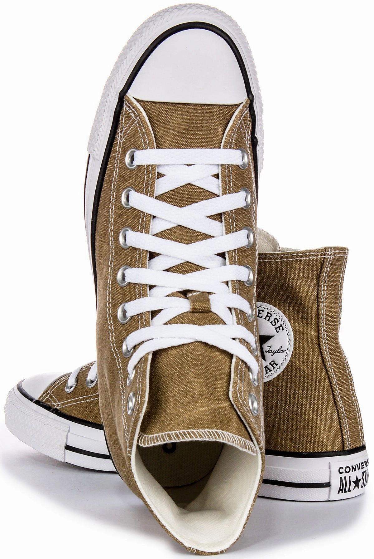 Converse All Star Hi A07456C In Light Brown Washed Travel Step