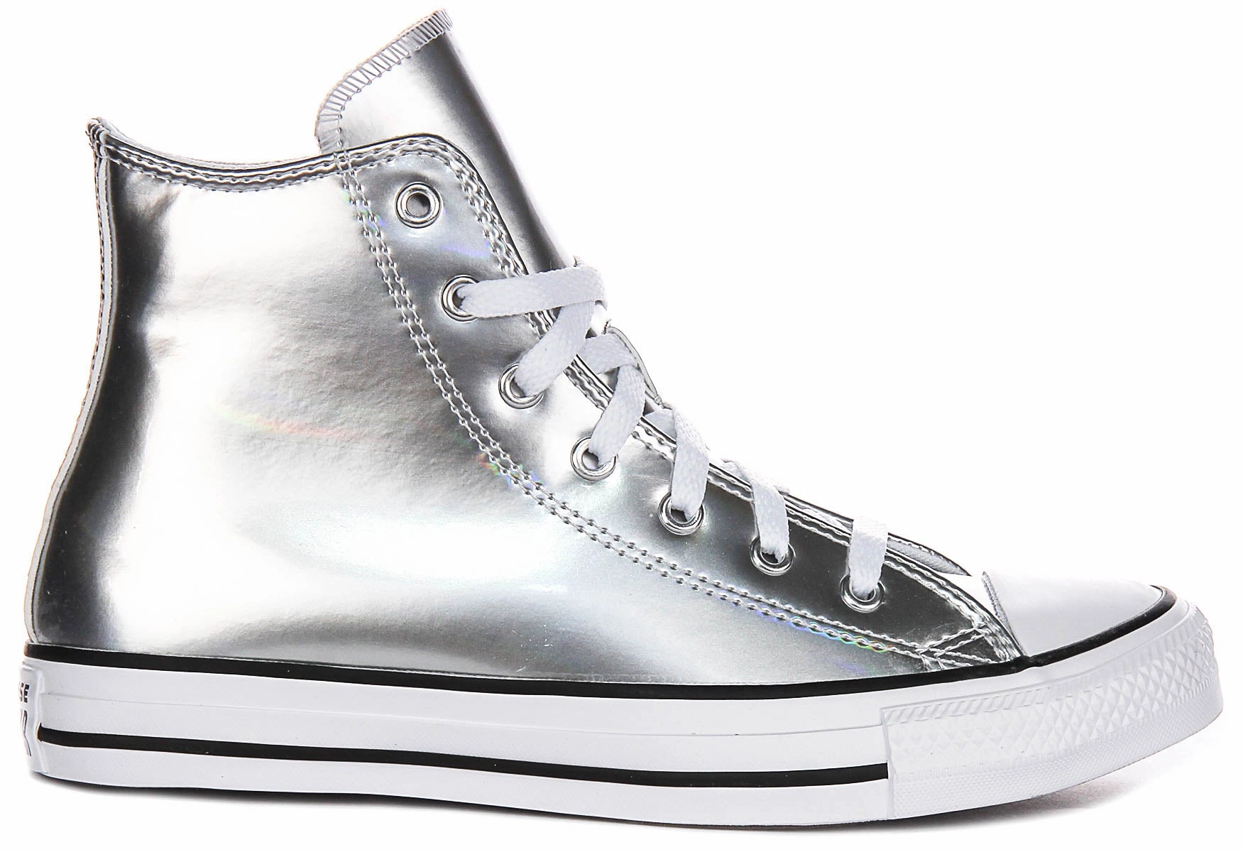 Converse All Star Hi Top A12604C In Silver White For Junior Urban Daily