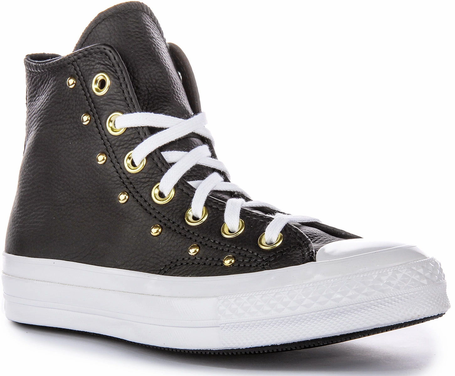 Converse All Star Lift A06809C In Black Gold Leather Versatile