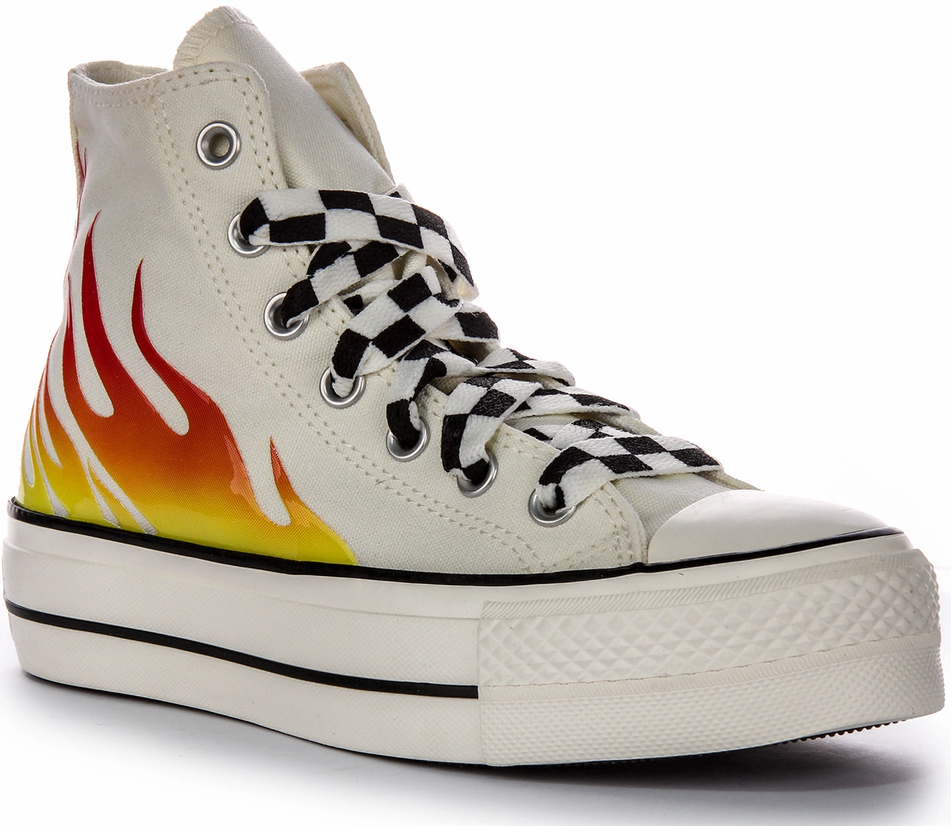Converse All Star Lift A07892C In White Red Flame Practical Fit Sport Daily