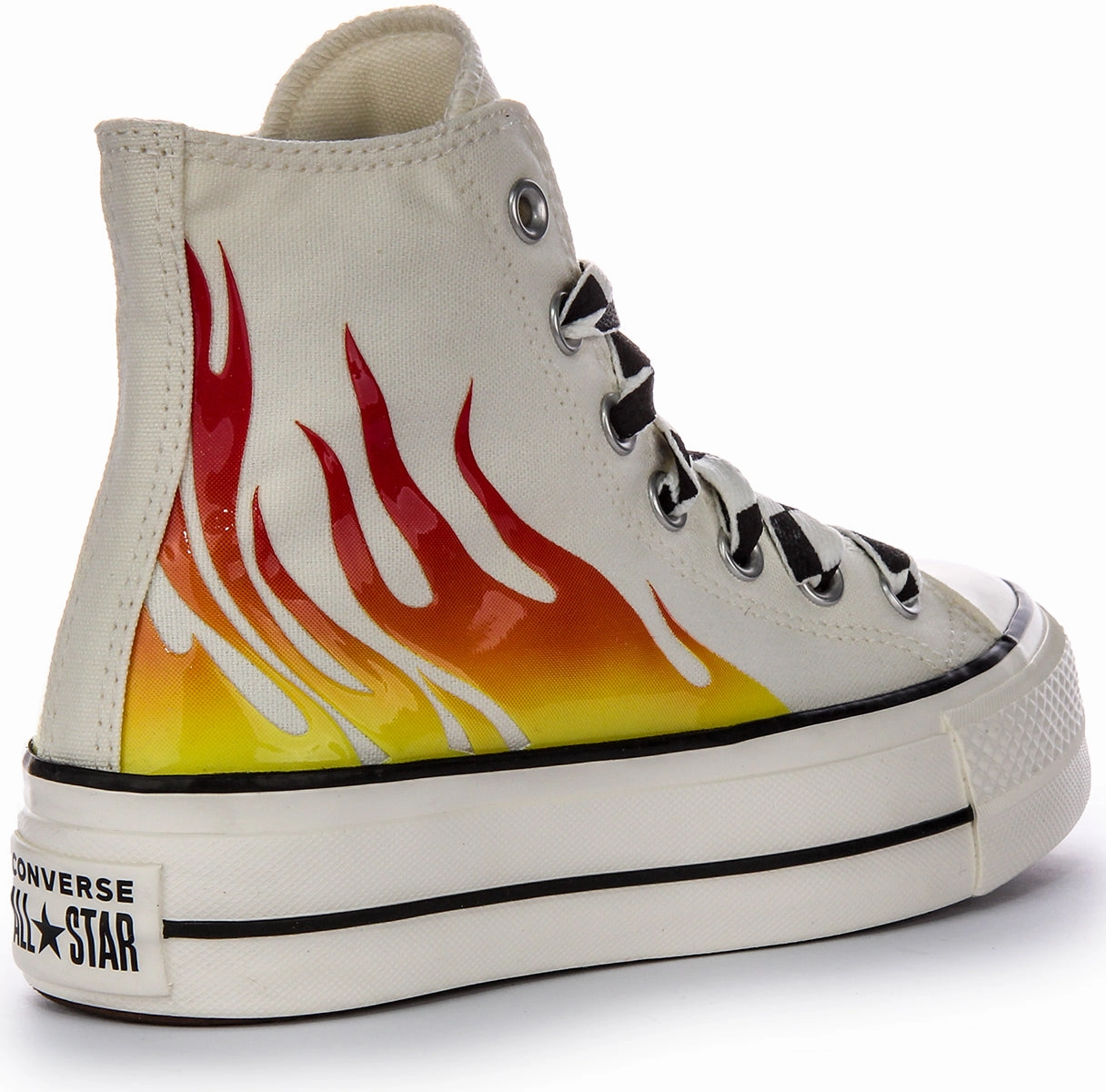Converse All Star Lift A07892C In White Red Flame Bold Path
