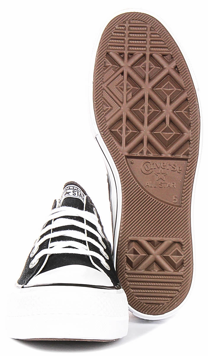 Converse All Star Lift A14935C In Black Red Strawberry Print Fast Walk