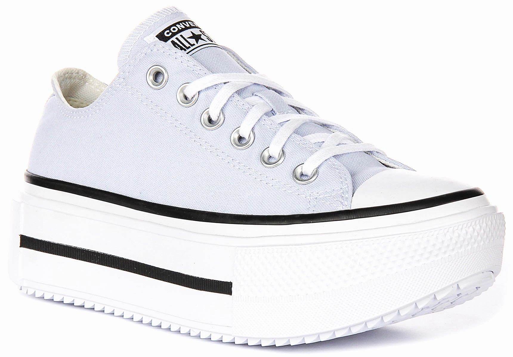 Converse All Star Lift Double Stack Low A16285C In Lilac Clear Step All People