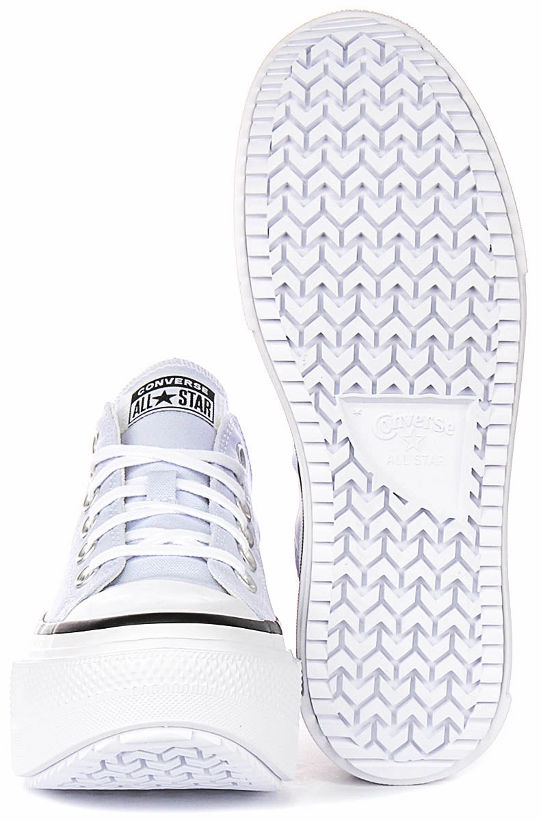 Converse All Star Lift Double Stack Low A16285C In Lilac Daily Motion-Step