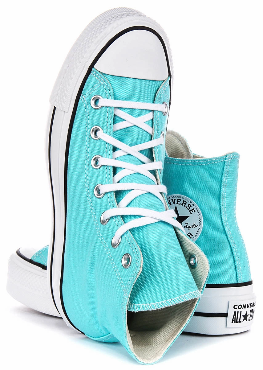 Converse All Star Lift Hi A07570C In Sky Blue Platform All Purpose Fit