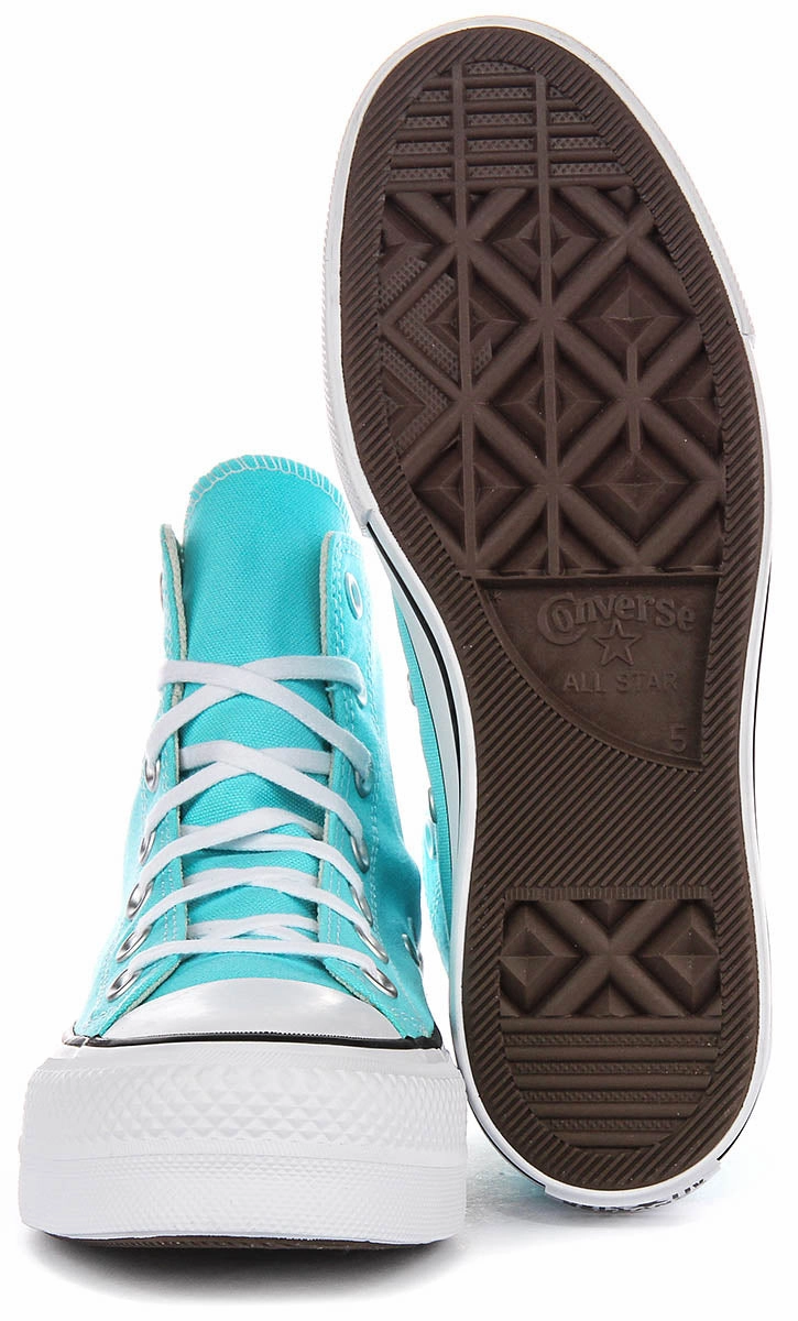 Converse All Star Lift Hi A07570C In Sky Blue Platform All Purpose Fit
