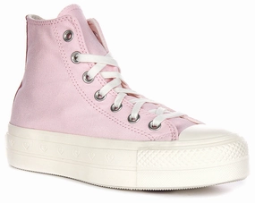 Converse All Star Lift Platform Valentine A13652C In Pink White Practical Use