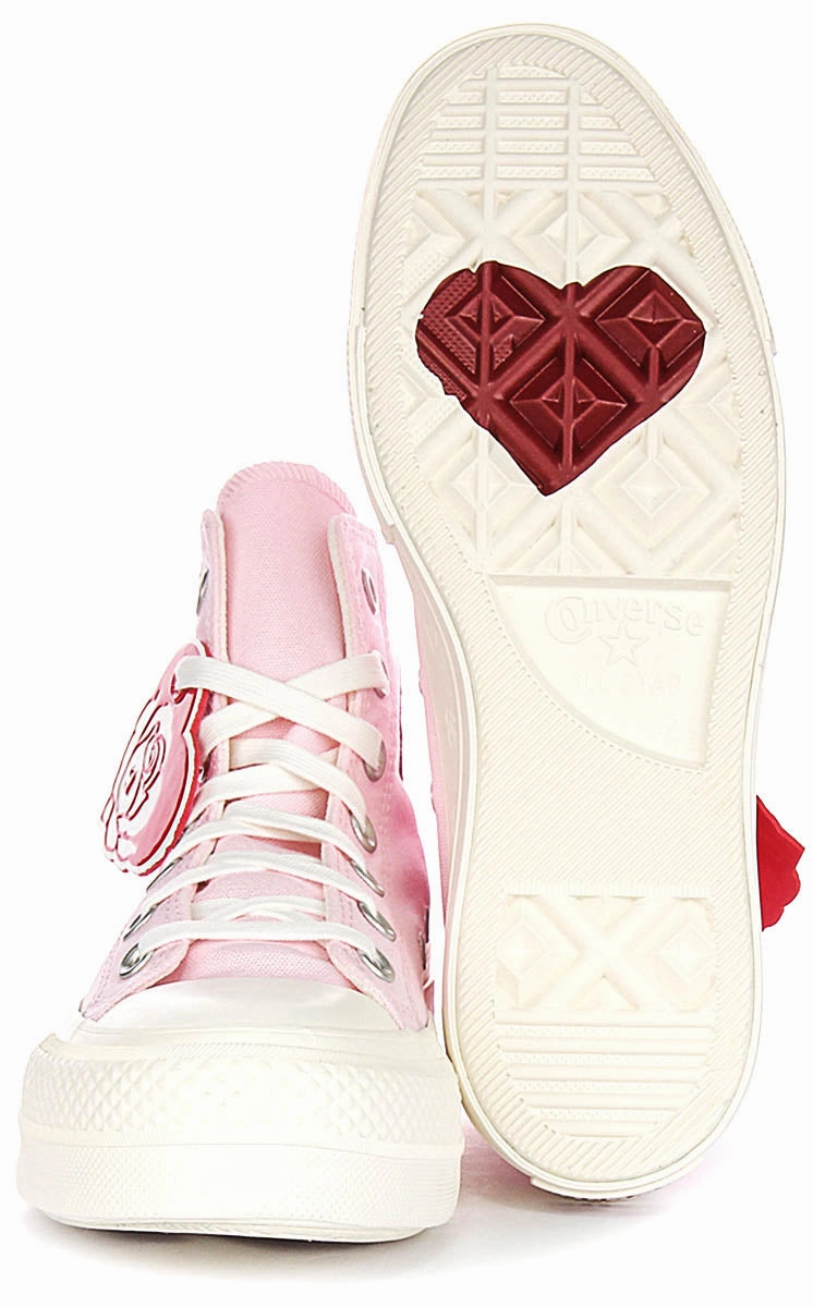 Converse All Star Lift Platform Valentine A13652C In Pink White Street Fashioned
