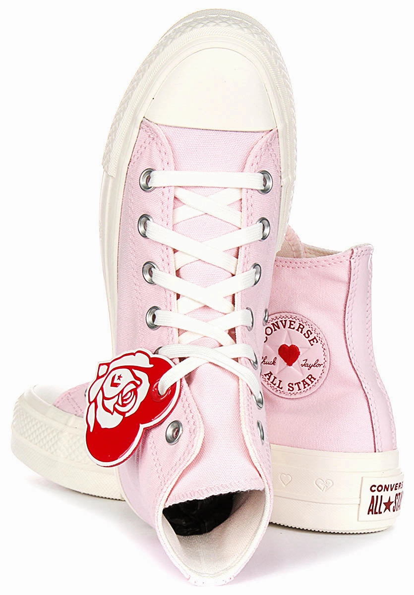 Converse All Star Lift Platform Valentine A13652C In Pink White Street Fashioned