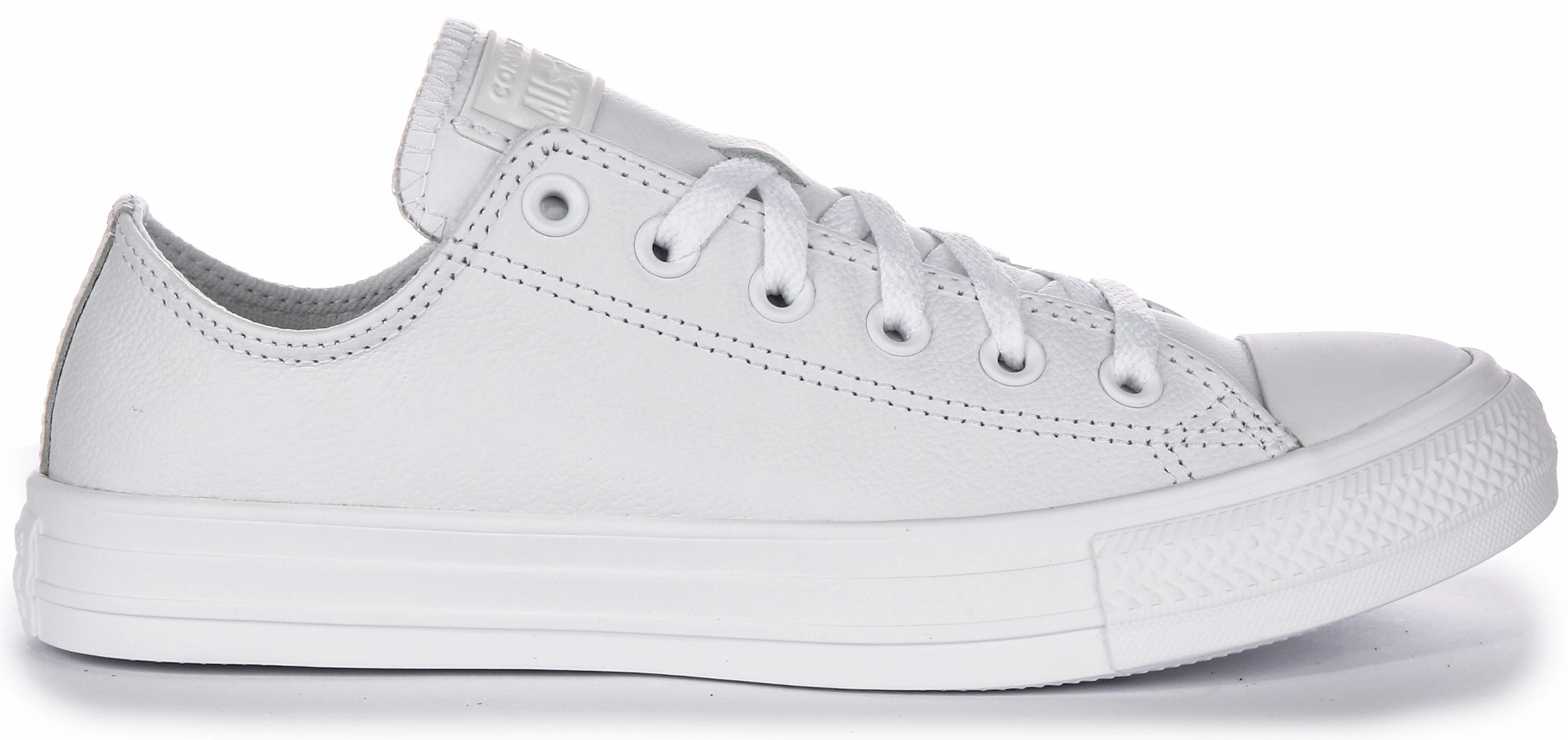 Converse All Star Low 136823C In White Leather Flexible Step-On Comfort