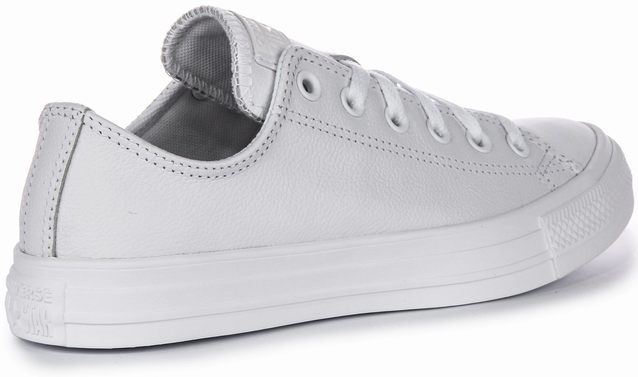 Converse All Star Low 136823C In White Leather Flexible Step-On Comfort