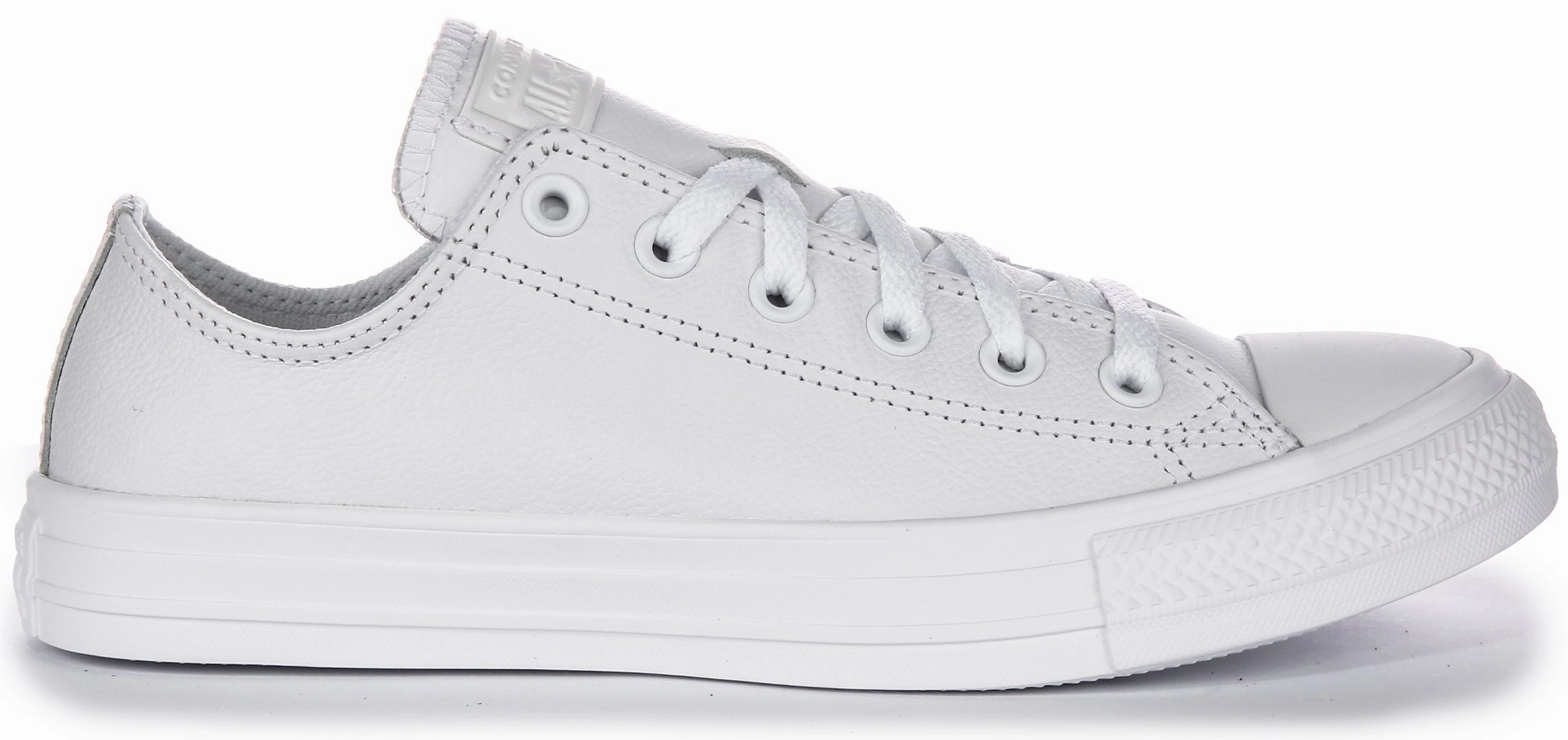 Converse All Star Low 136823C In White Leather Flexible Step-On Comfort