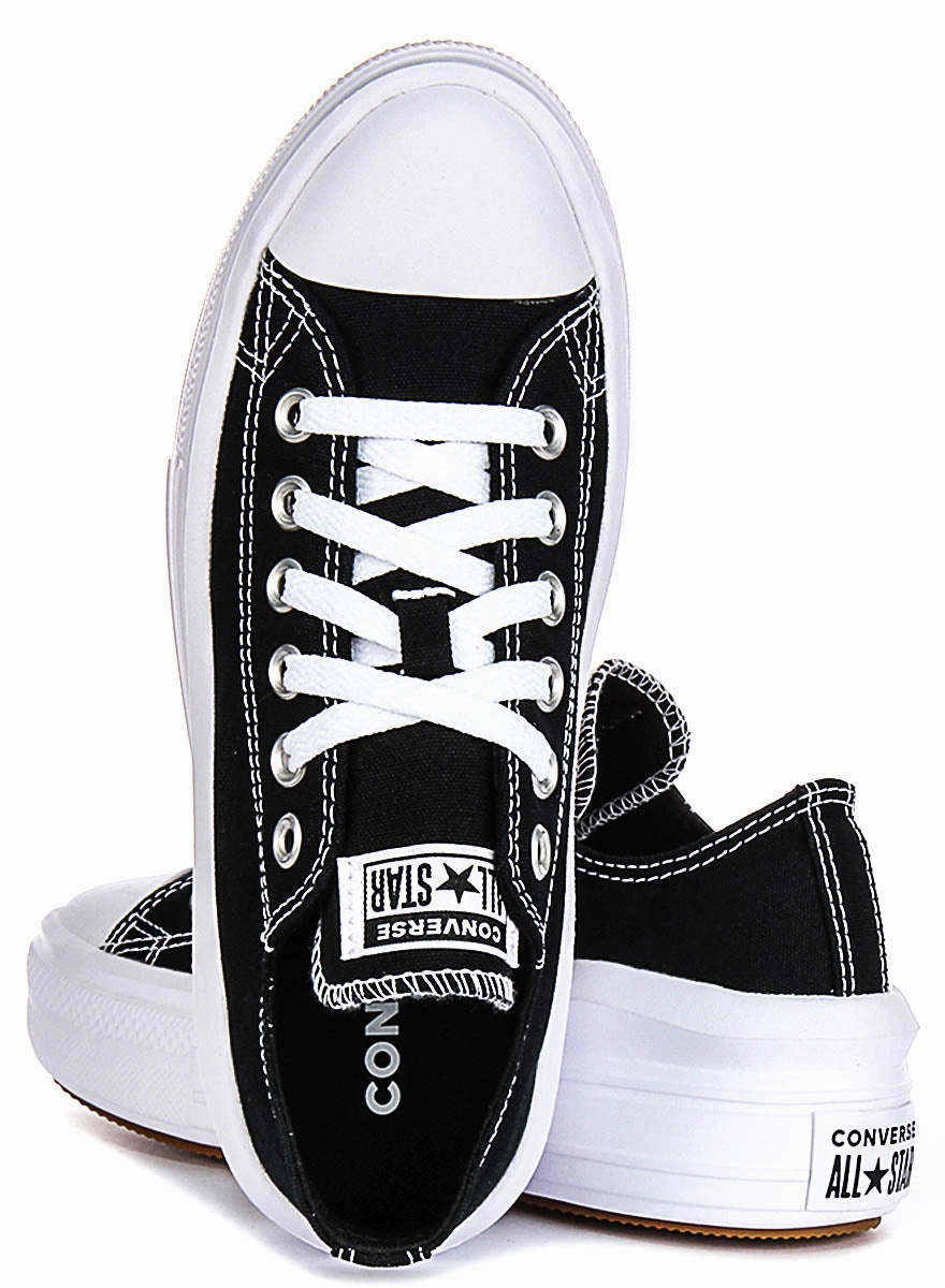 Converse All Star Move 570256C In Black White Platform Light Step-Up