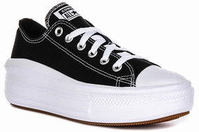 Glow Step Converse All Star Move 570256C In Black White Platform