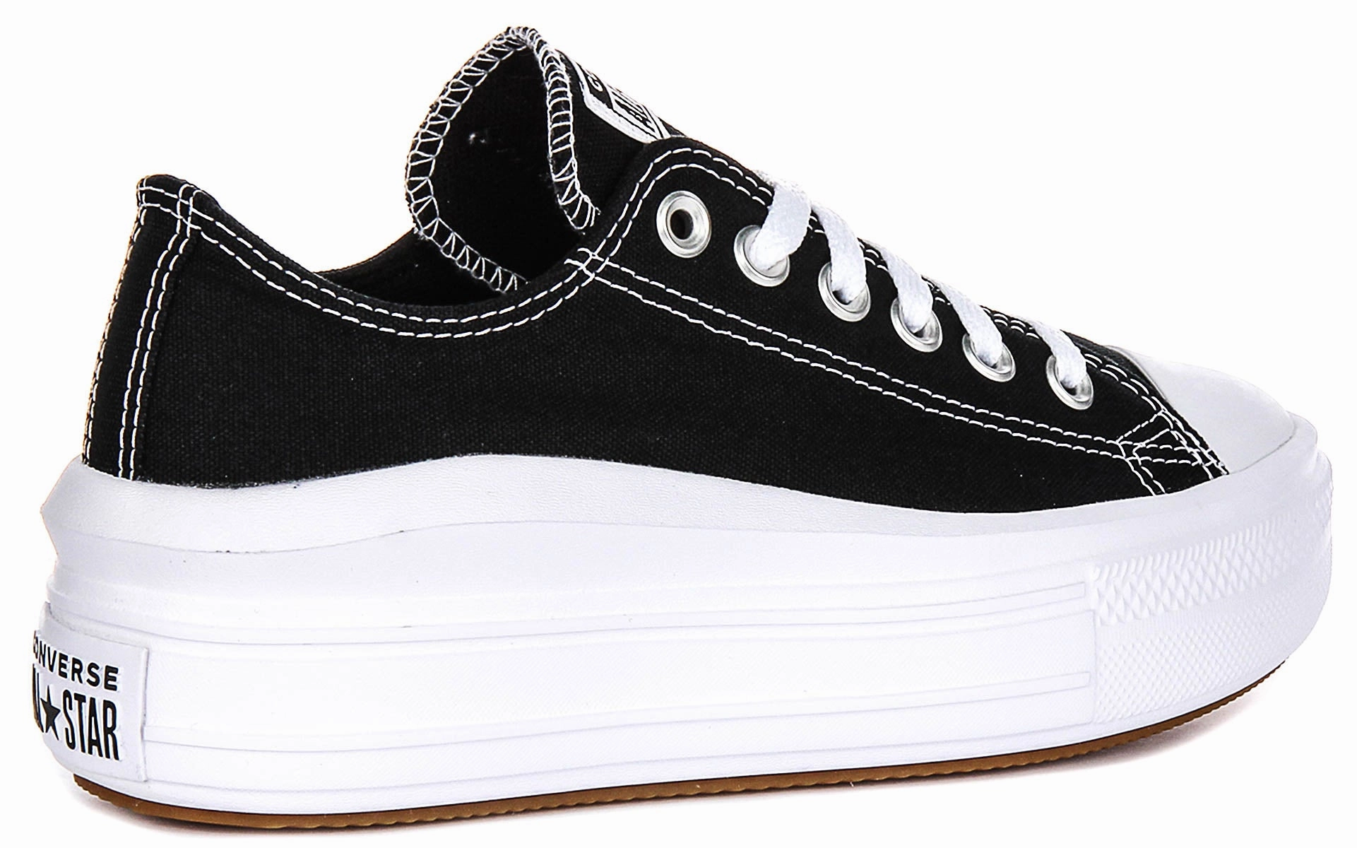 Converse All Star Move 570256C In Black White Platform Light Step-Up