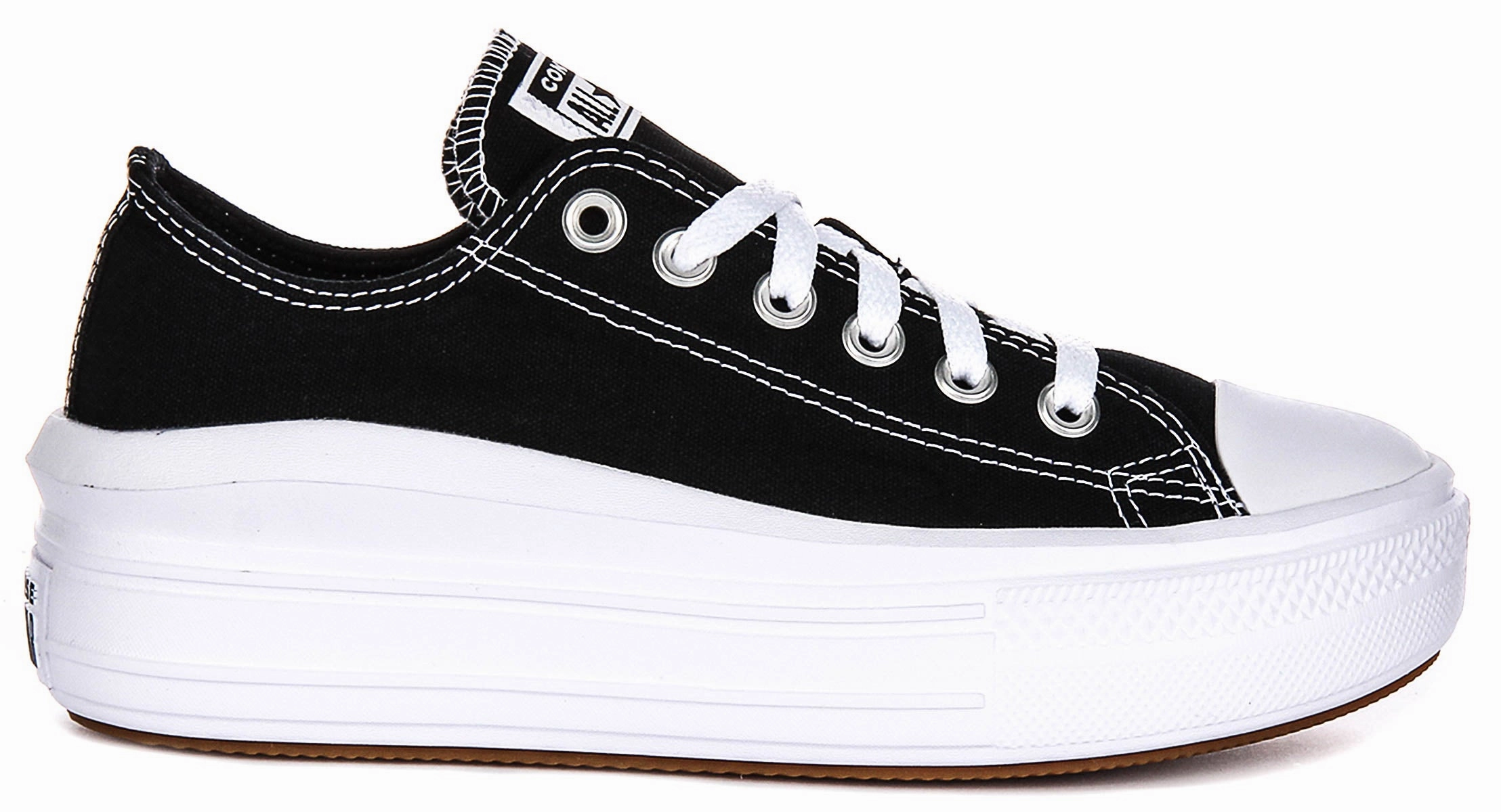 Converse All Star Move 570256C In Black White Platform Light Step-Up