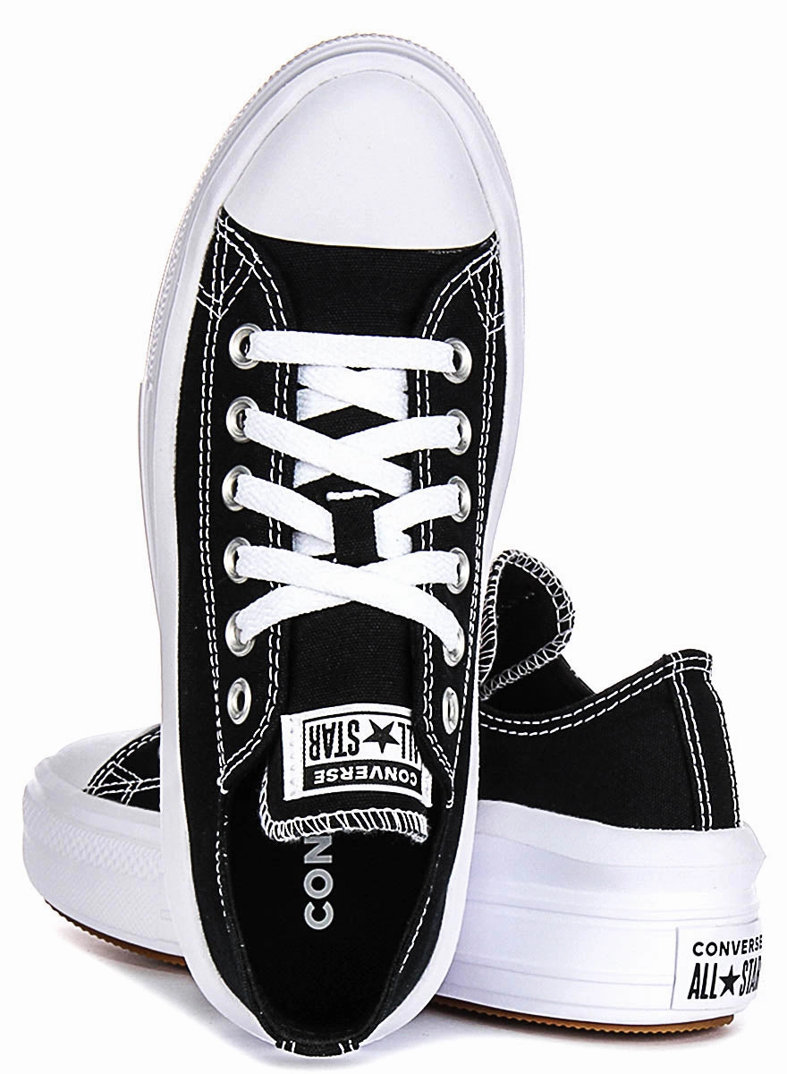 Converse All Star Move 570256C In Black White Platform Light Step-Up