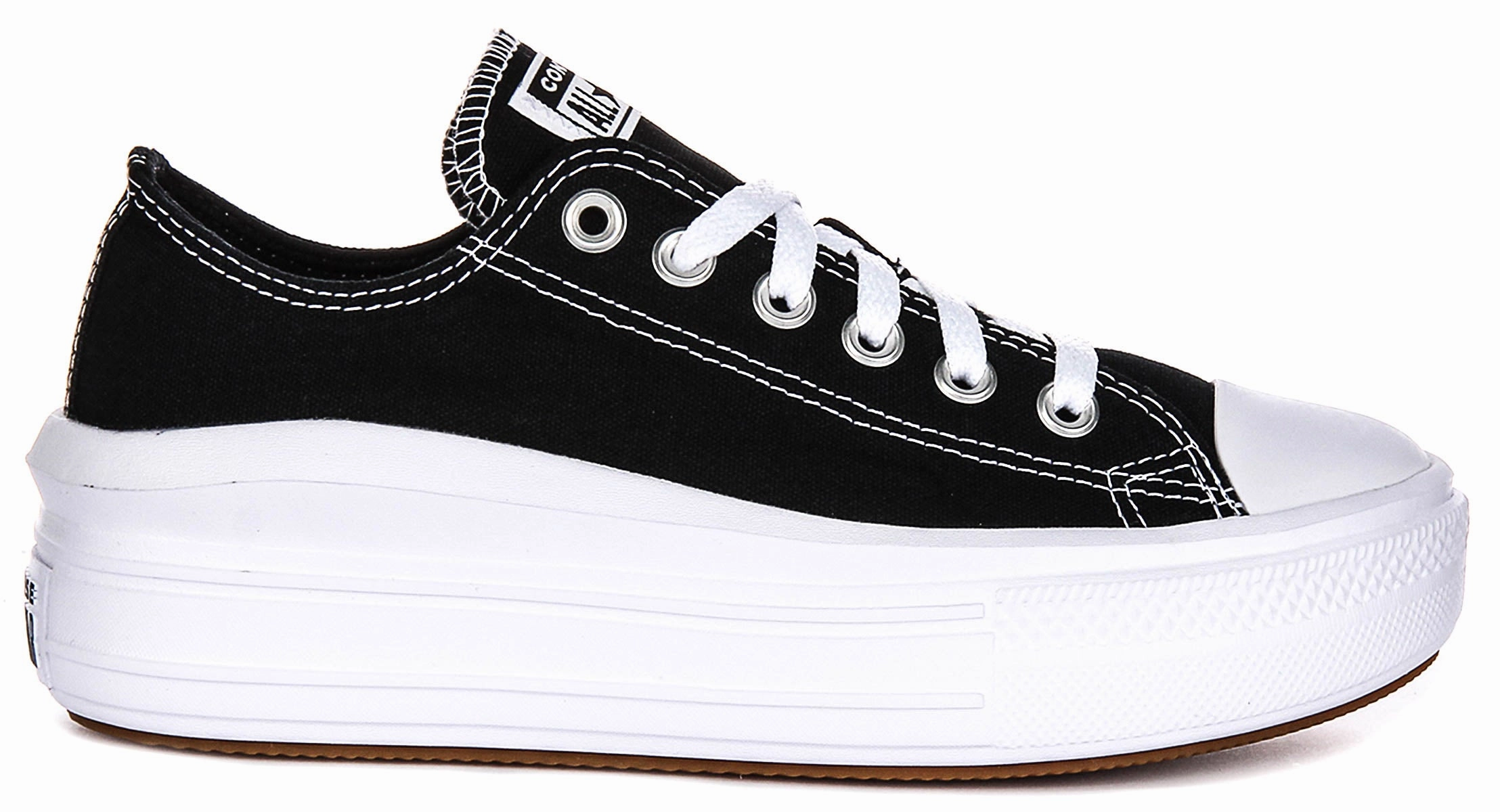 Converse All Star Move 570256C In Black White Platform Light Step-Up