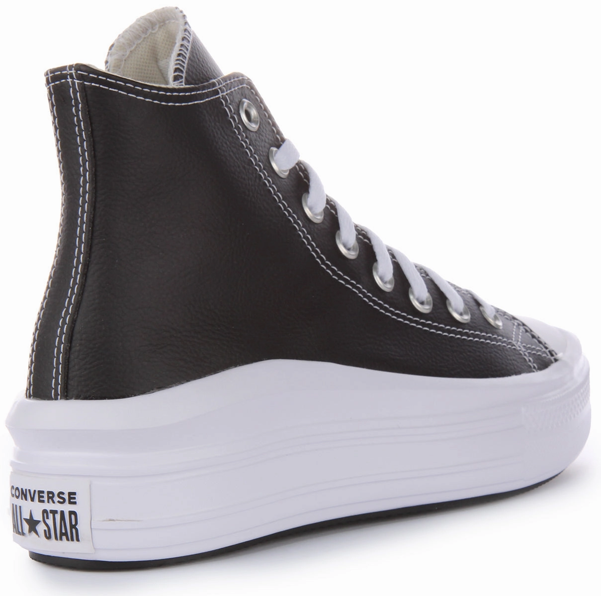 Converse All Star Move A04294C In Black White Leather Flexible Design