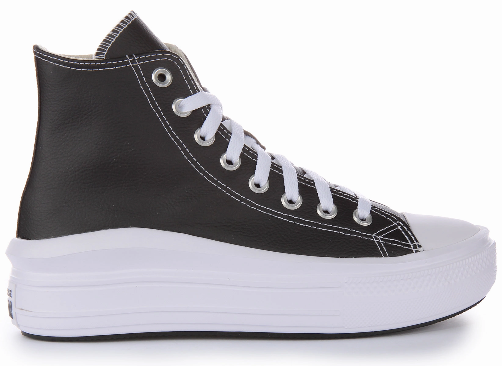Converse All Star Move A04294C In Black White Leather Flexible Design