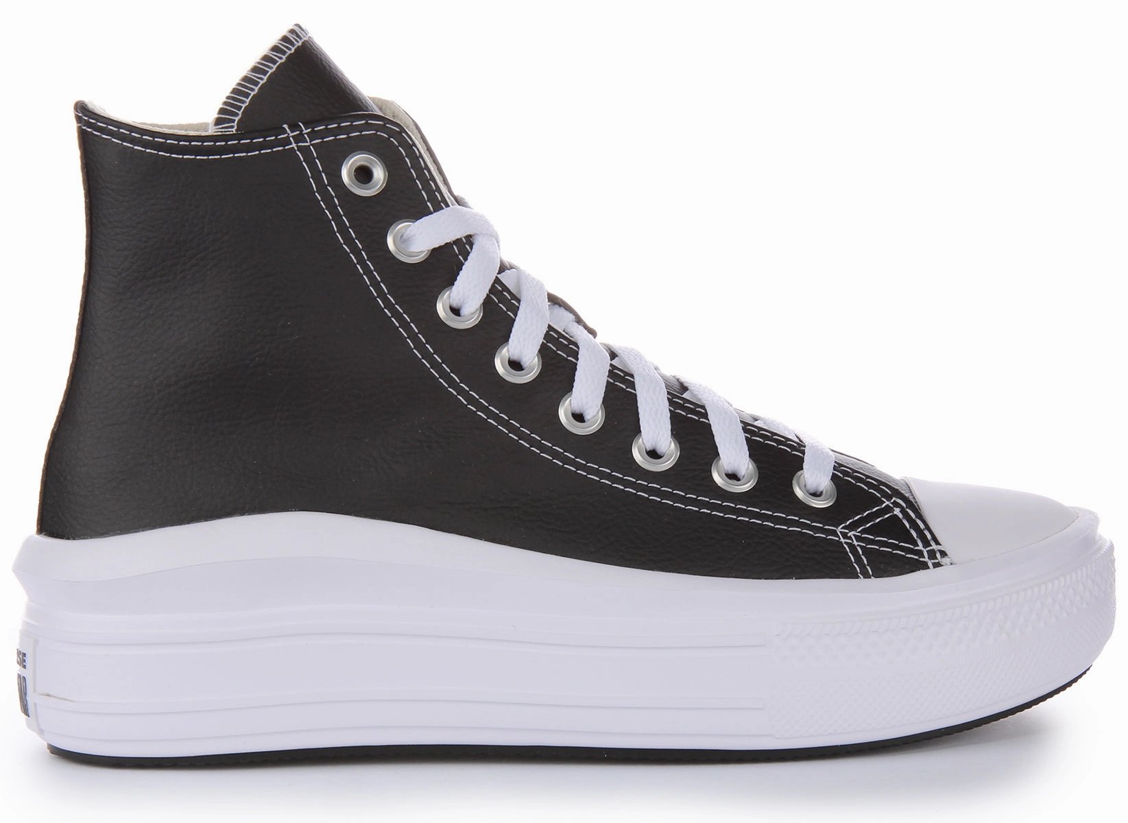 Converse All Star Move A04294C In Black White Leather Flexible Design
