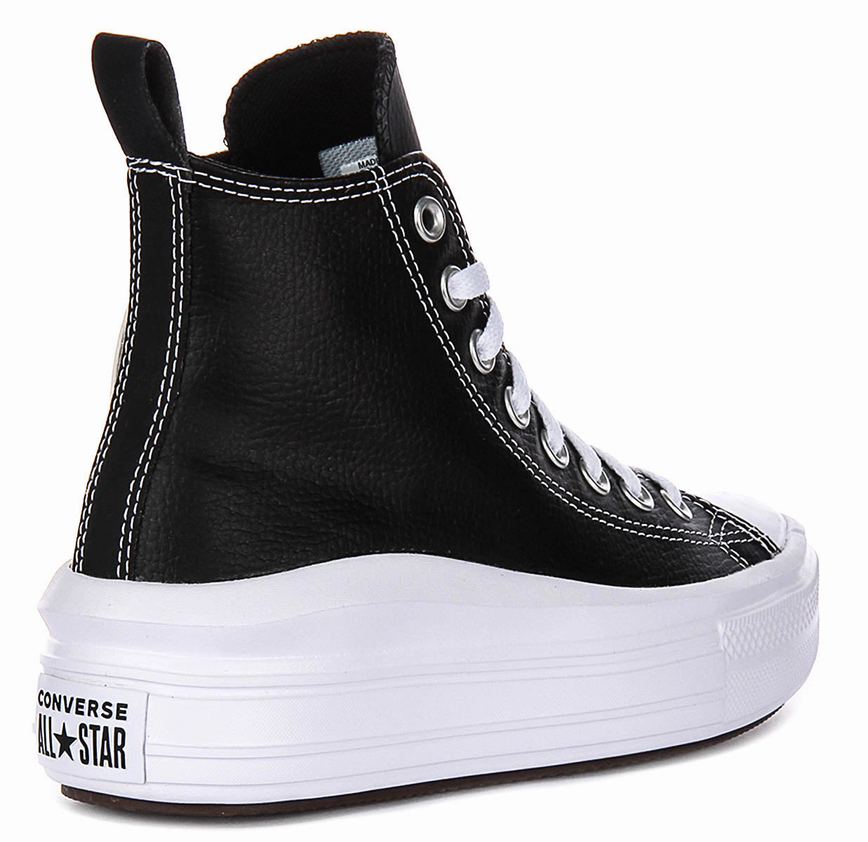 Converse All Star Move A04831C In Black White Leather Juniors All Weather Fit