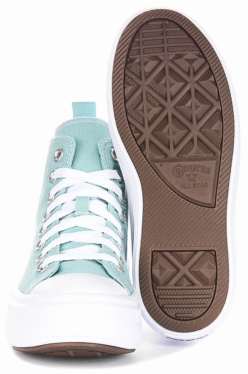 Converse All Star Move A10703C In Mint For Junior Platform Performance Fit