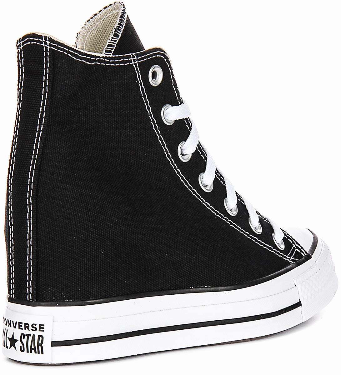 Converse All Star Wedge A11909C In Black White For Women Soft cushion