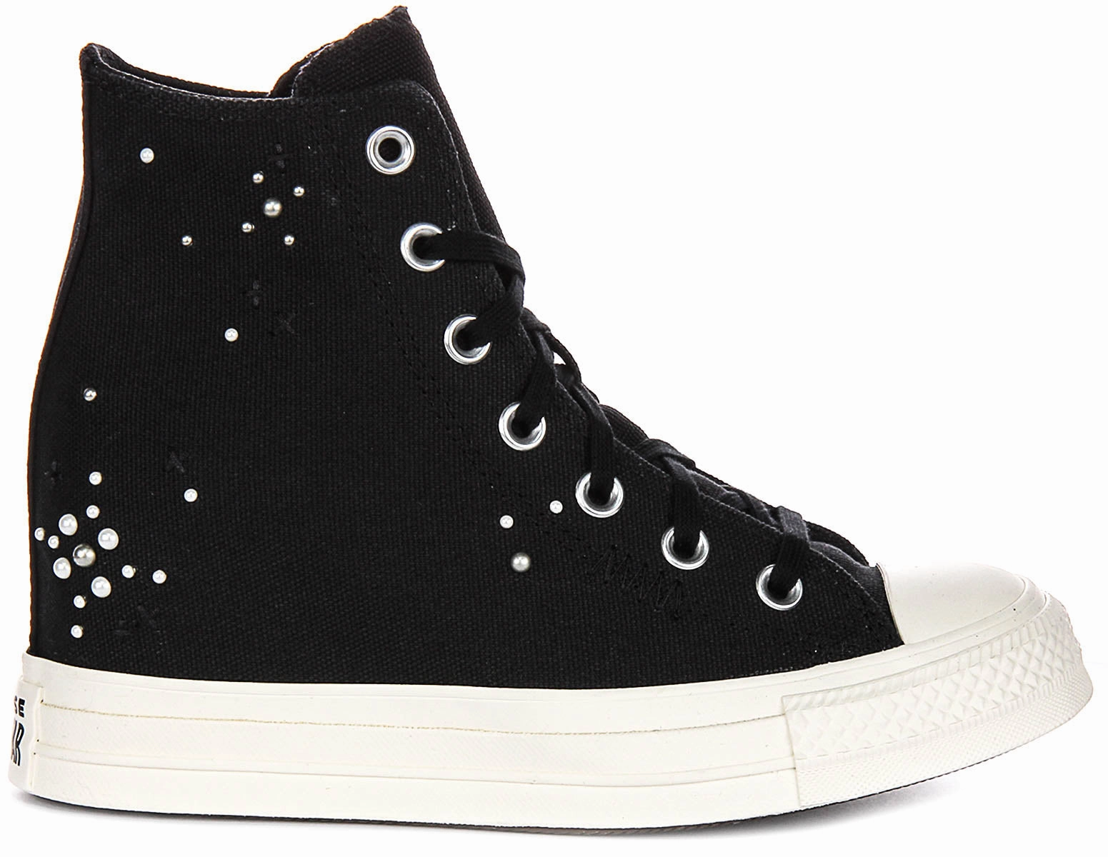 Converse All Star Wedge A12514C In Black White Quick Step-On