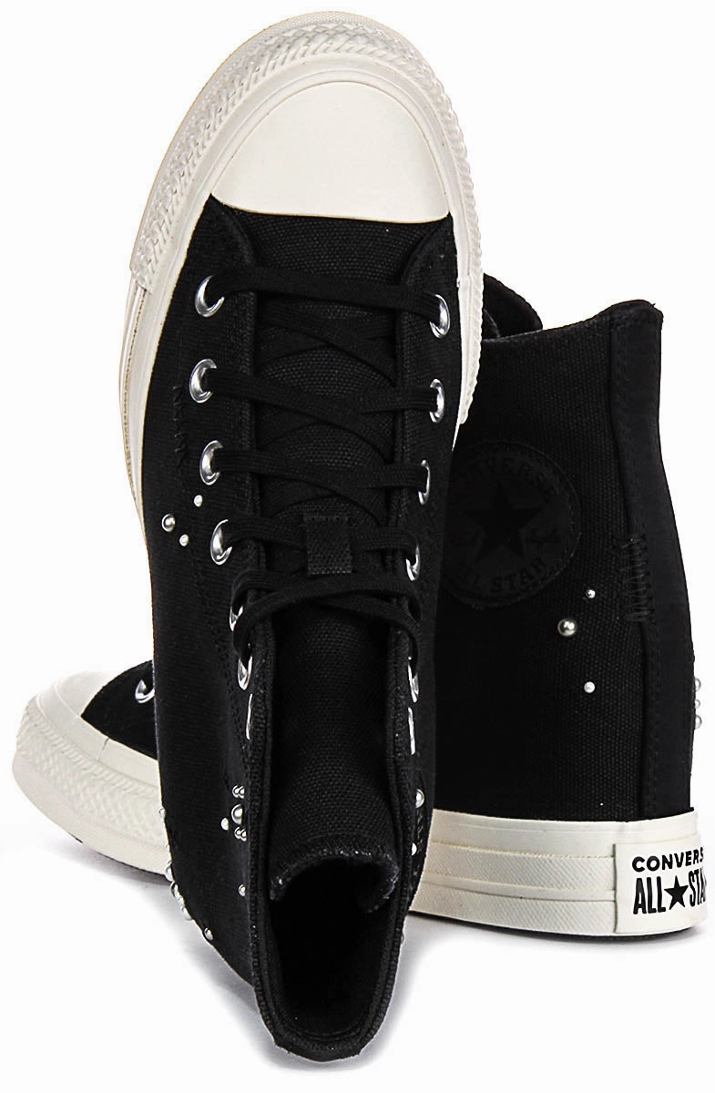 Converse All Star Wedge A12514C In Black White Quick Step-On