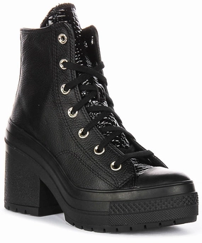 Night Pace Converse Chuck 70 De Luxe Heel A12346C In Black Moc Croc
