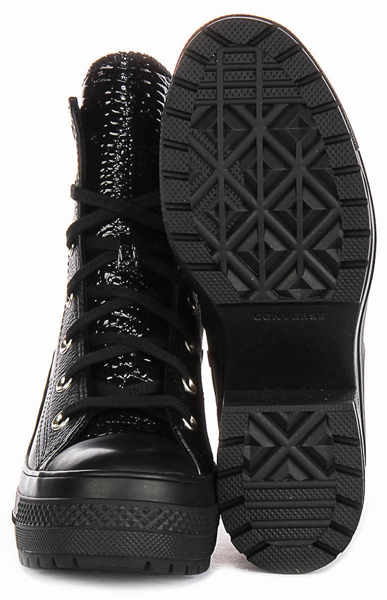 Converse Chuck 70 De Luxe Heel A12346C In Black Moc Croc Active Lifestyle