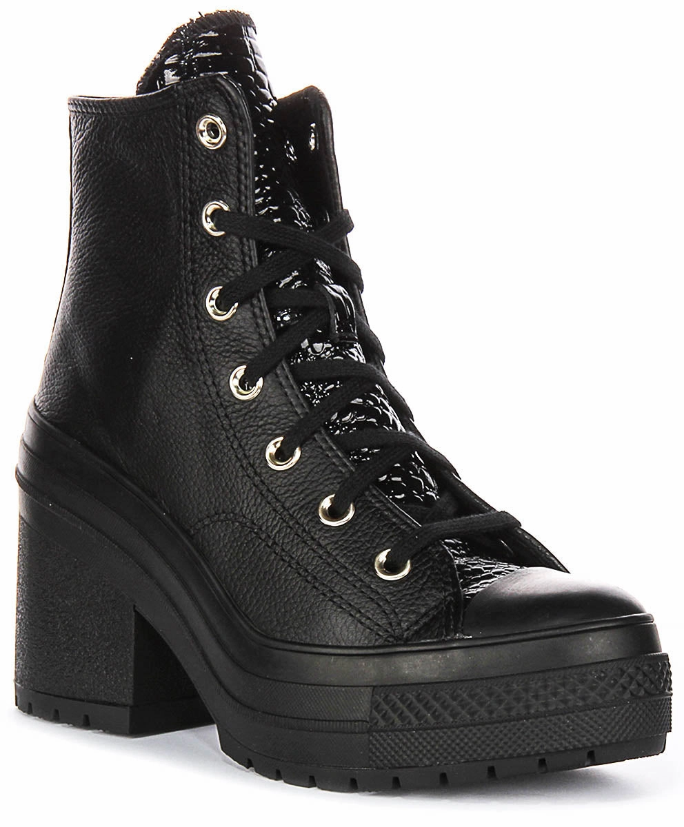 Night Pace Converse Chuck 70 De Luxe Heel A12346C In Black Moc Croc