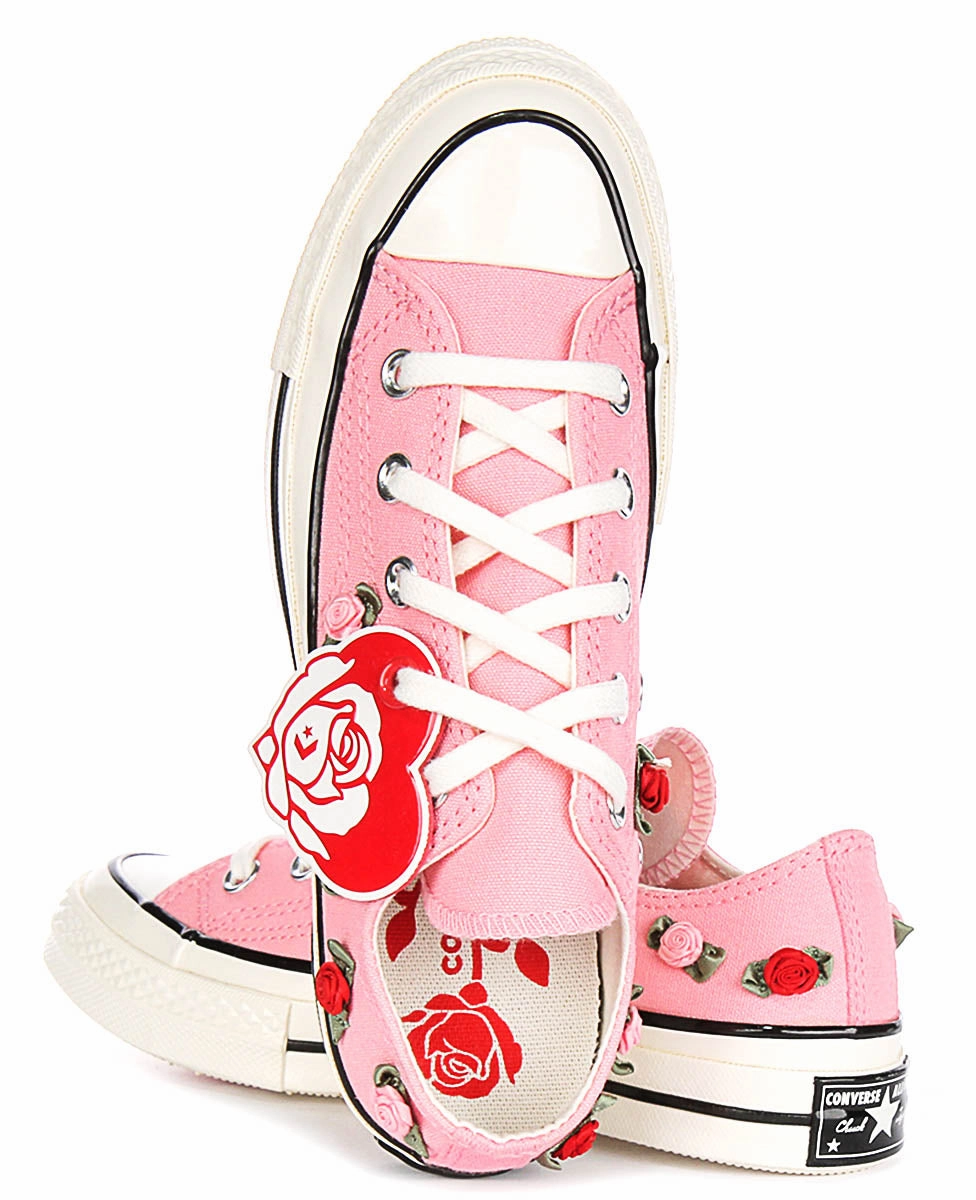Converse Chuck 70 Valentine'S Day Roses A13649C In Pink White Comfortable Cushion