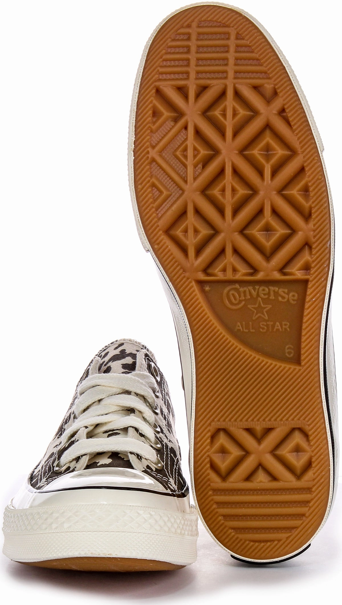 Converse Chuck 70s A10139C In Brown White Cow Print Flexible Step Glide-In