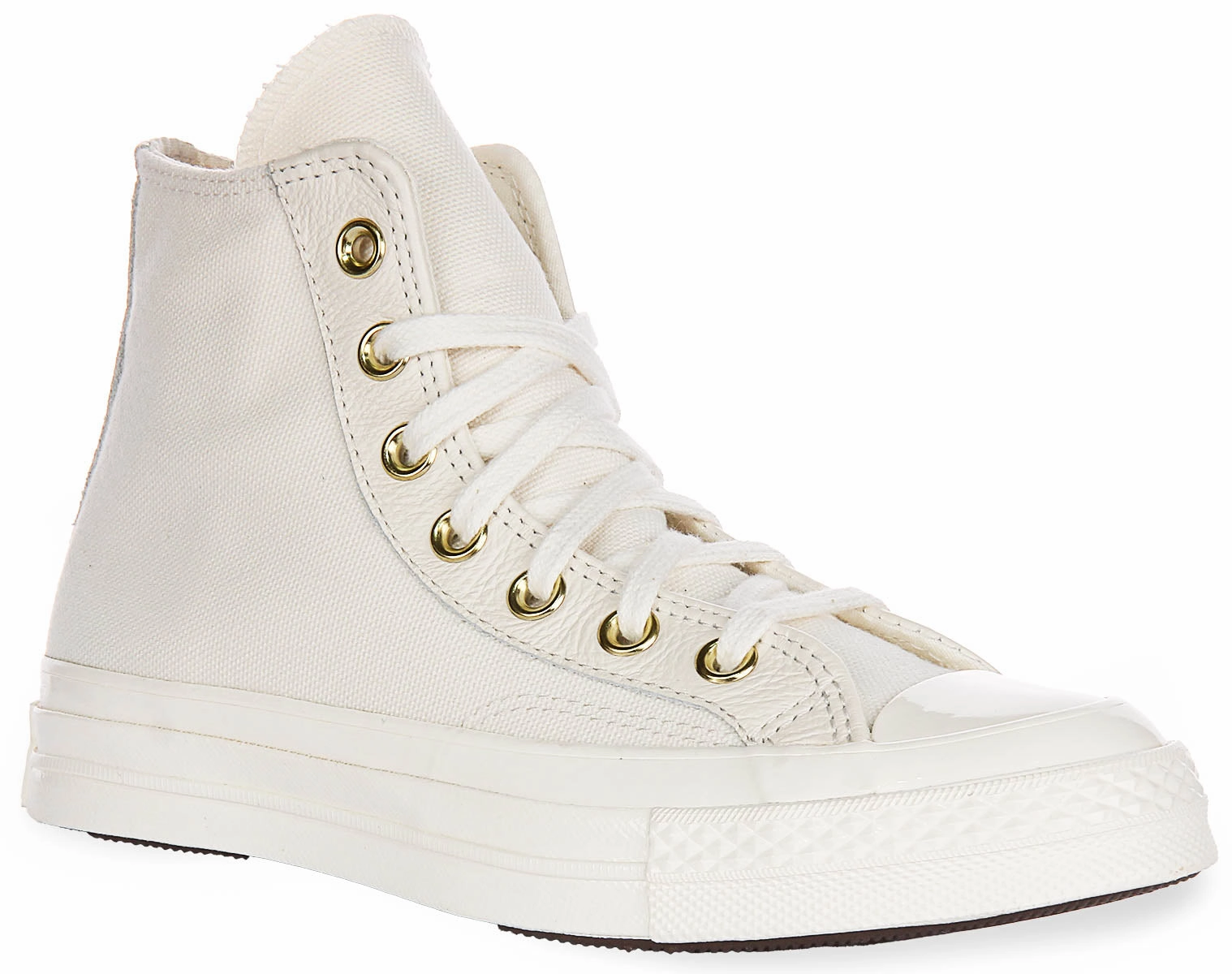 Green Leaf Block Stride Converse Chuck 70s A12555C In White Gold Logo