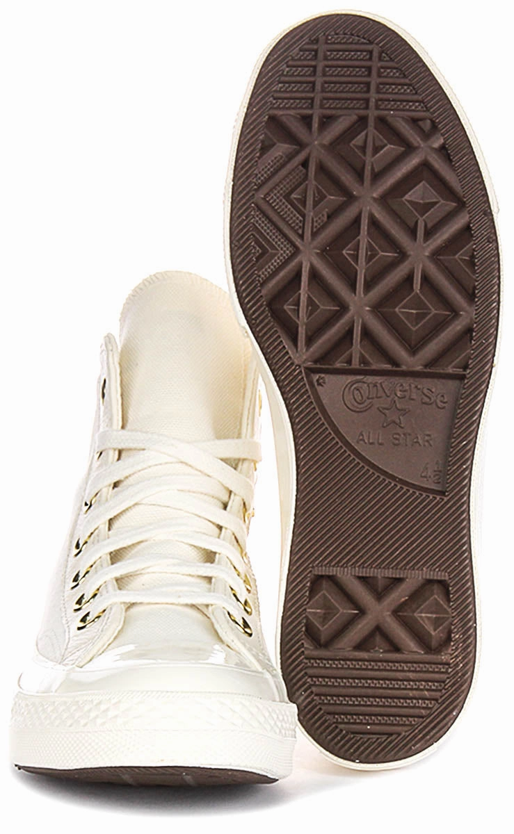 Converse Chuck 70s A12555C In White Gold Logo Everyday Comfort