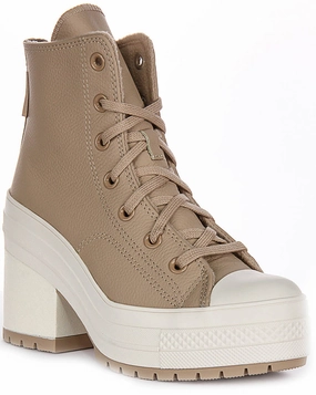 Converse Chuck 70s De Luxe Heel A12345C In Taupe For Unisex Street Move Comfortable Sole