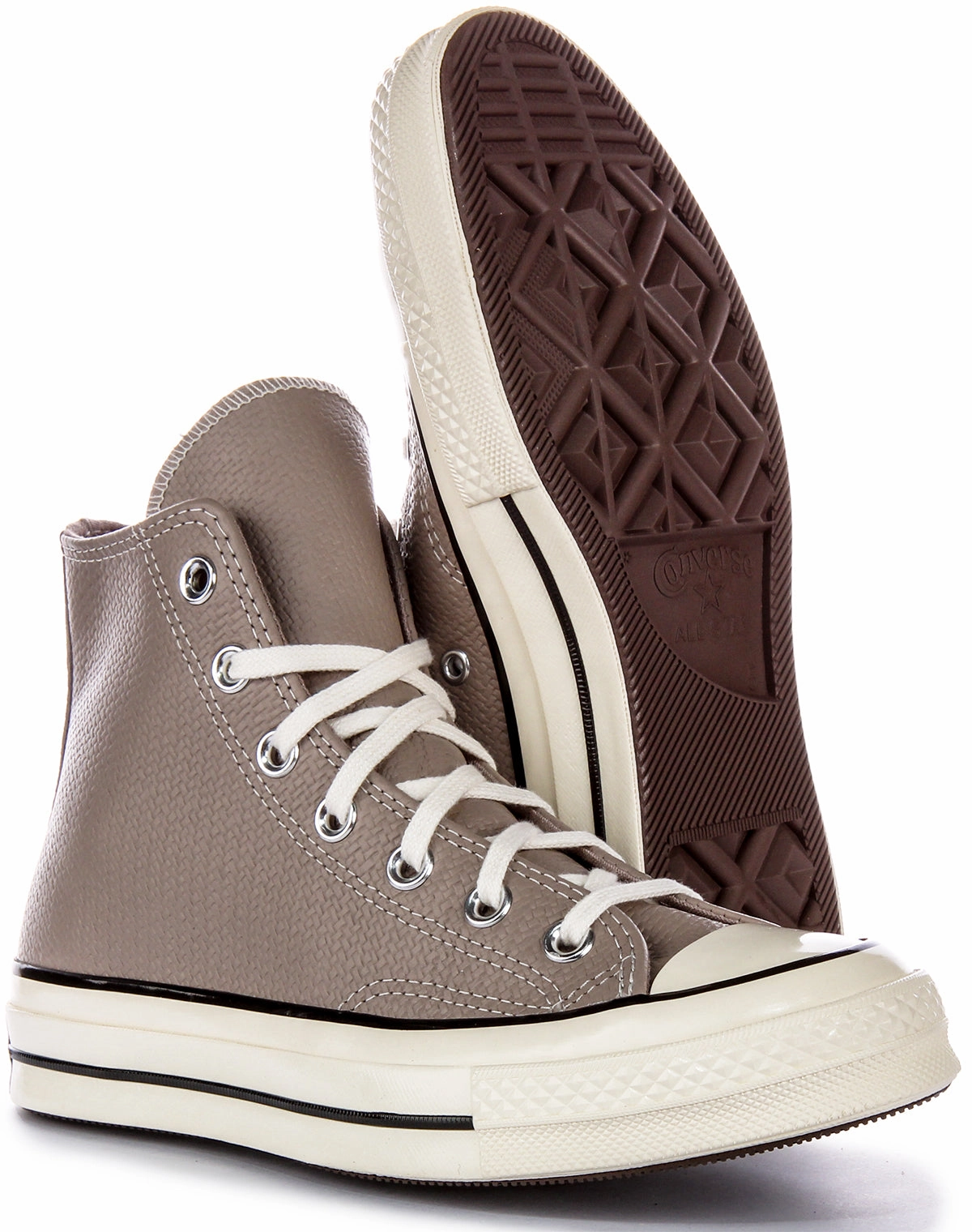 Converse Chuck 70s Hi A04579C In Grey Leather Waterproof Layer