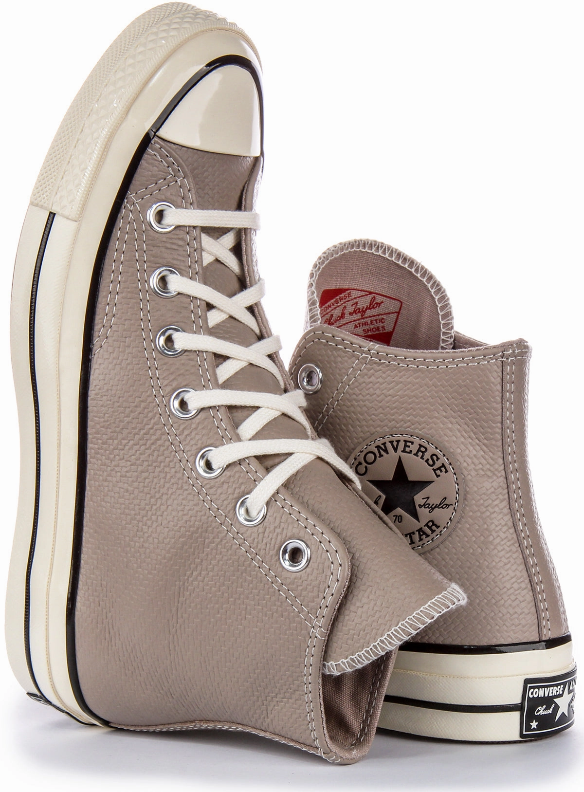 Converse Chuck 70s Hi A04579C In Grey Leather Waterproof Layer