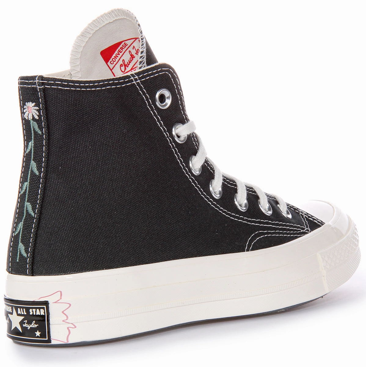Converse Chuck 70s Hi A07108C In Black White Flower Comfort Essential