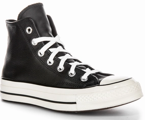 Converse Chuck 70s Hi A07200C In Black White Leather Neutral Colors Quick Jog