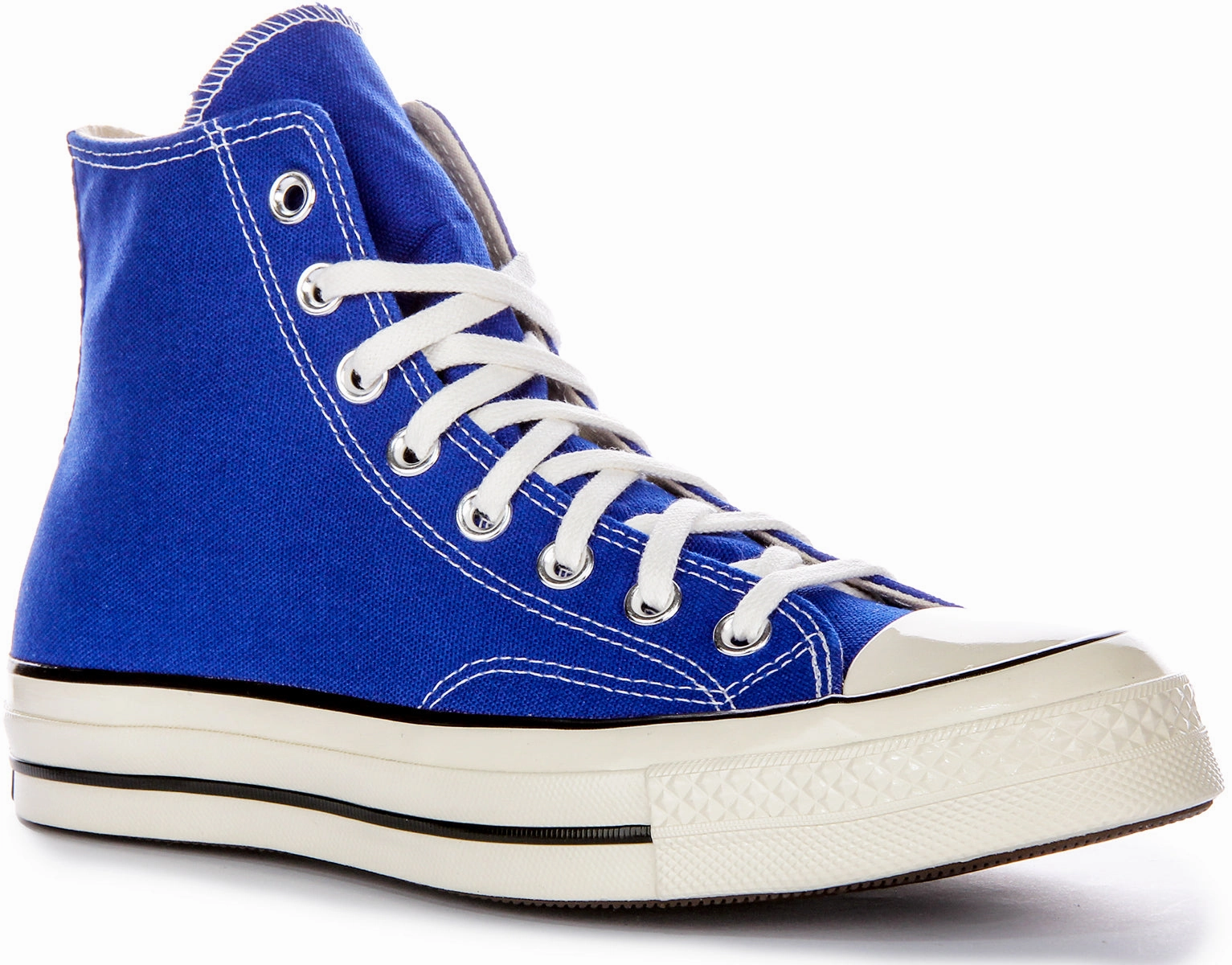 Slip-resistant rubber keeps footing dependable Shock zones are mapped for key impact points Converse Chuck 70s High A06529C In Royal Blue