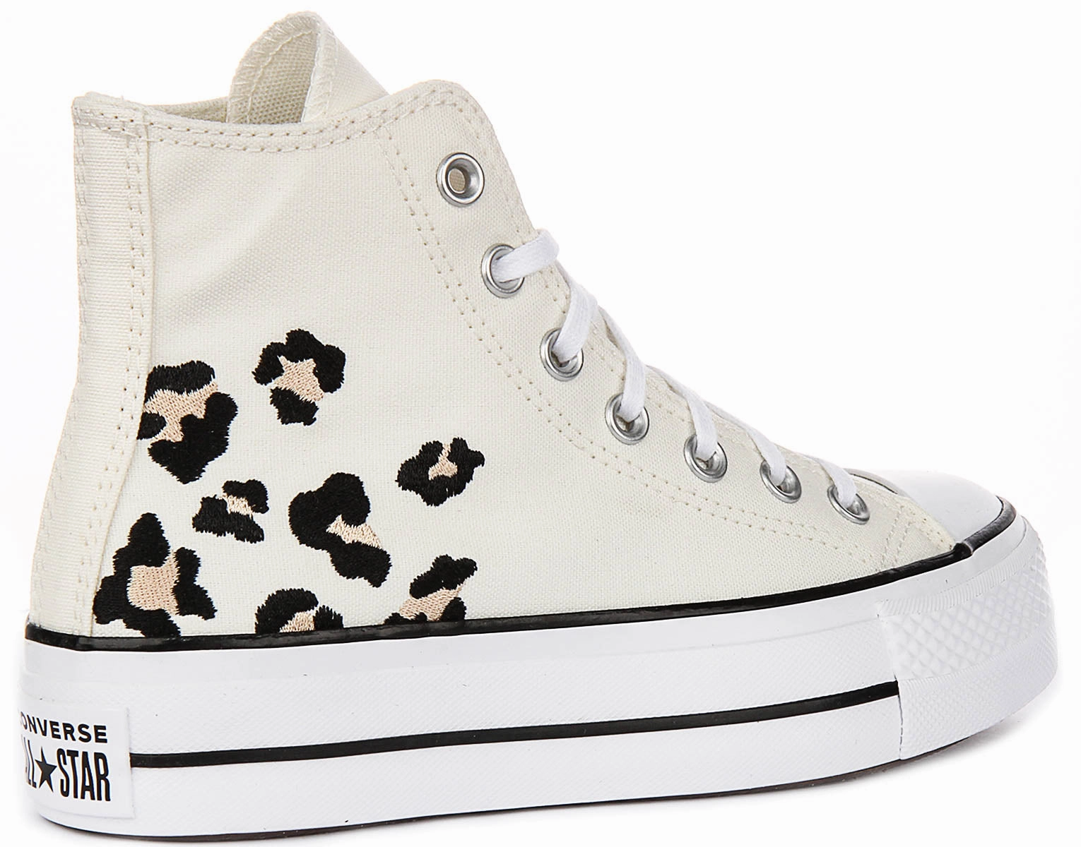 Converse Chuck Taylor Al Star Lift Hi A14936C In White Leopard Easy Step-Out