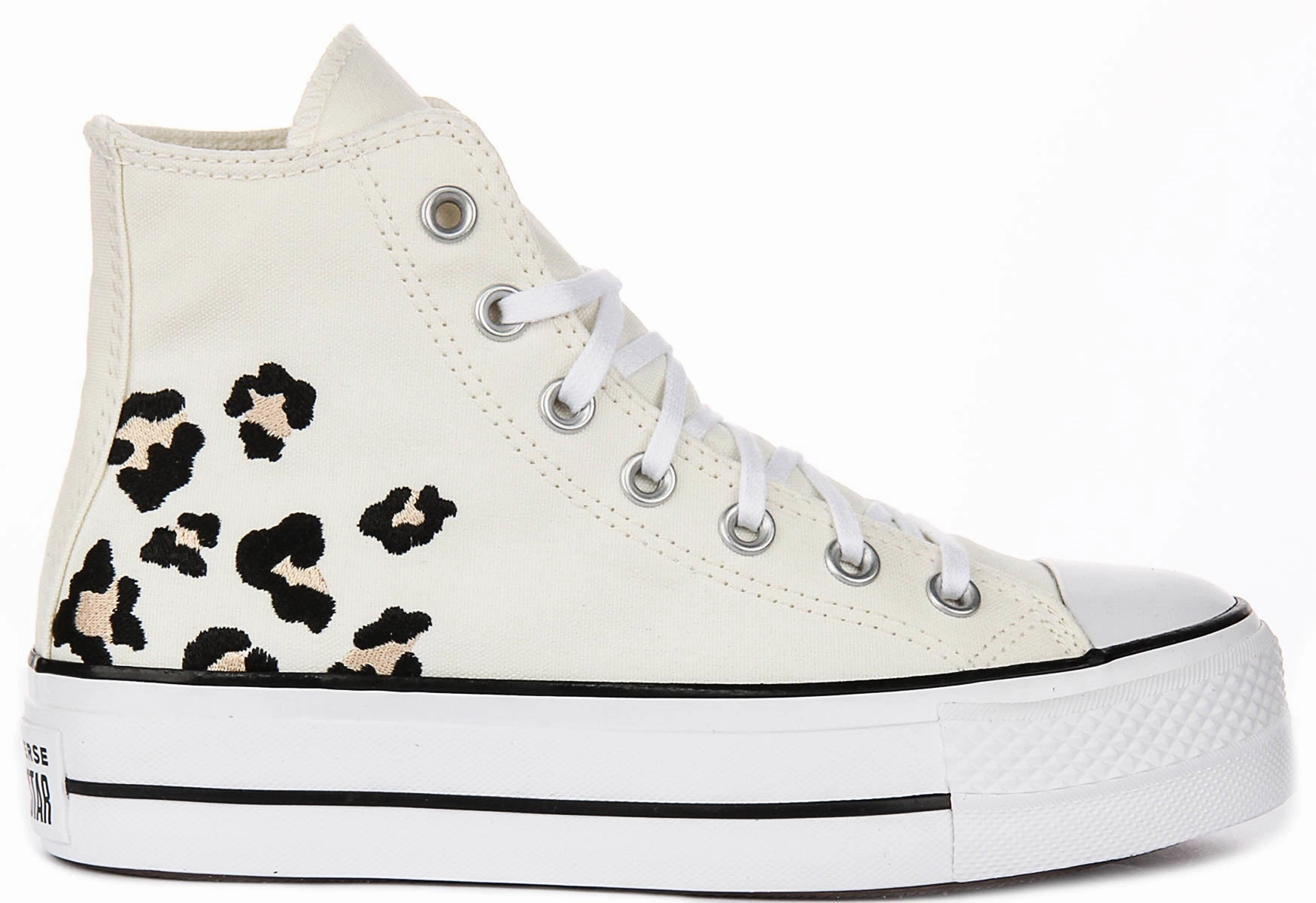 Converse Chuck Taylor Al Star Lift Hi A14936C In White Leopard Easy Step-Out