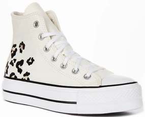 City Escape Family Out Converse Chuck Taylor Al Star Lift Hi A14936C In White Leopard