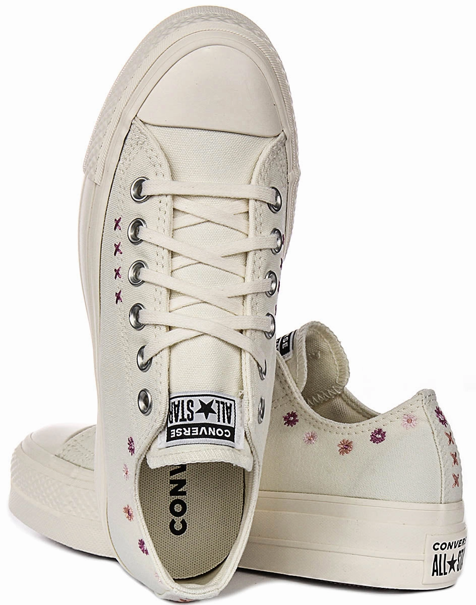 Converse Chuck Taylor All Star Lift A15008C In White Purple For Women Street Dash